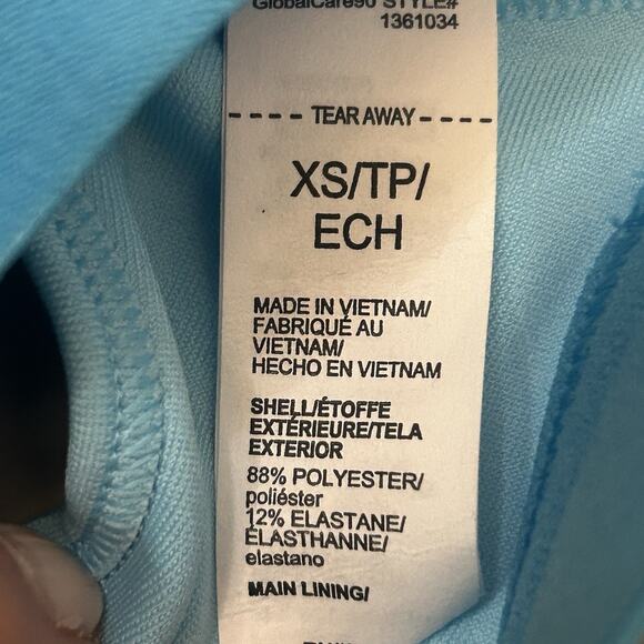 Under Armour Women's Crossback Mid Sports Bra in Sky Blue/Capri XS NEW - Picture 6 of 6